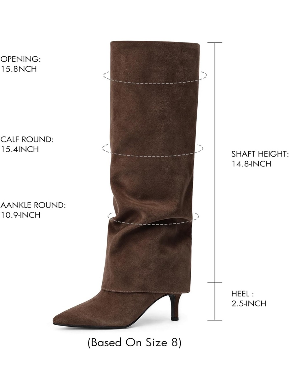 🆕Slouch Knee-High Pointed-Toe Boot - Picture 2 of 2
